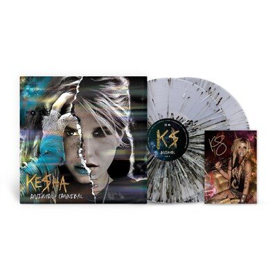 Kesha - Animal+ Cannibal 15Th Anniversary Edition SIGNED Postcard Splatter Vinyl