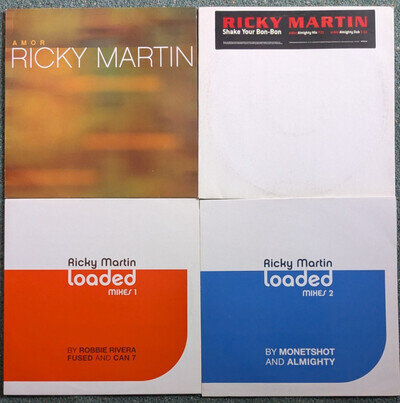 Ricky Martin – Loaded / Amor / Shake Your Bon-Bon (4 x MINT PROMO Vinyl 12")