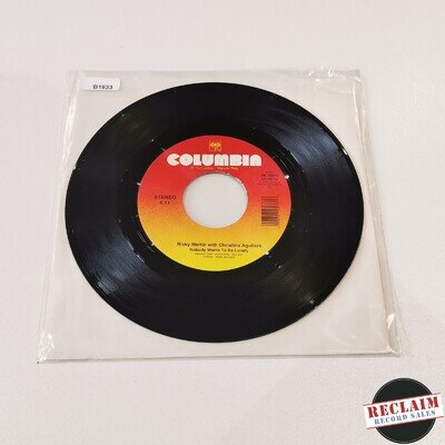 ricky martin christina aguilera - nobody wants to be lonely 7" vinyl record VG+