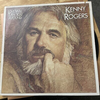 KENNY ROGERS LOVE WILL TURN YOU AROUND, VINYL LP, LO51124, VG+