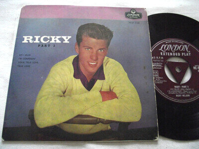 RICKY NELSON ~ RICKY Part 3 ** 1958 UK Tri LONDON 7" EP
