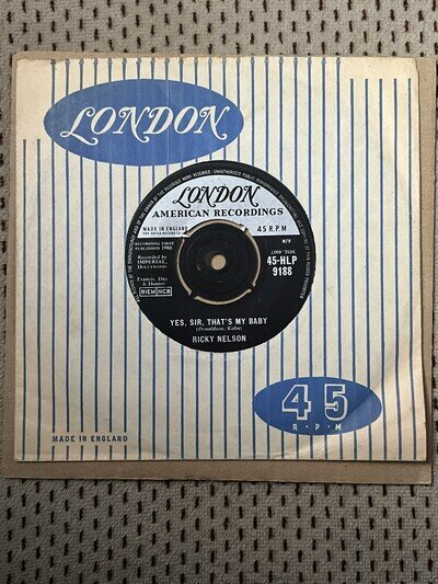 RICKY NELSON - YES, SIR, THAT'S MY BABY London 9188