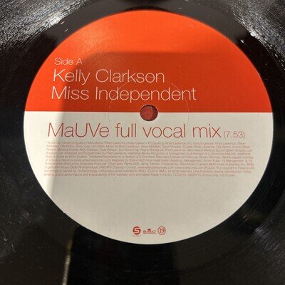 KELLY CLARKSON - MISS INDEPENDENT - 12" vinyl record - house remixes