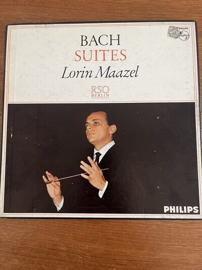 SAL3556-7 JS Bach Suites Lorin Maazel P/S 4 LP box