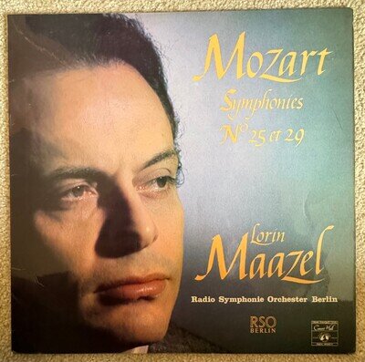 Mozart/Maazel - Symphonies No. 25 Et 29 LP Vinyl Record/1970 - SMS 2626 EX/EX