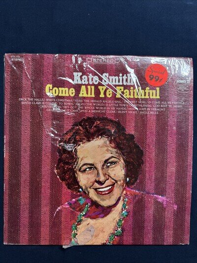Kate Smith - Come All Ye Faithful 12" Record 33RPM Pickwick