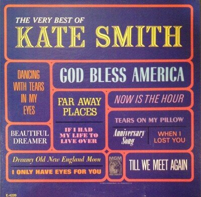 Kate Smith - The Very Best Of Kate Smith (LP, Album, Comp, Mono)