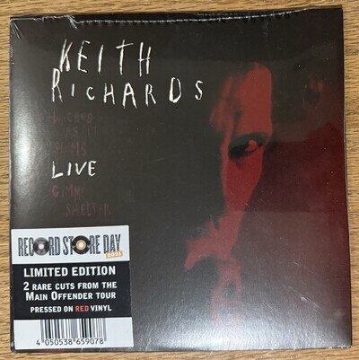 Keith Richards – Wicked As It Seems / Gimme Shelter RSD RED VINYL 7” (Sealed)
