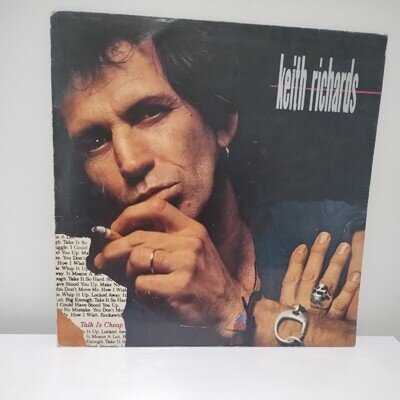 Keith Richards Talk Is Cheap LP vinyl UK Virgin 1988 VG