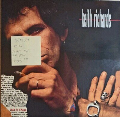 Keith Richards Talk Is Cheap Vinyl Record VG+/VG+ V2554 1988