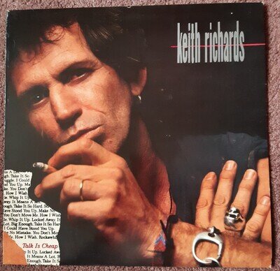 Keith Richards - Talk Is Cheap, 1988 UK Virgin V2554 1st Press A-2U, B-1U