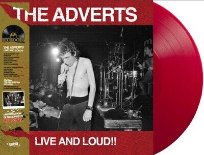 The Adverts – Live And Loud!! LP Album vinyl record 2023 RSD Limited Red Punk