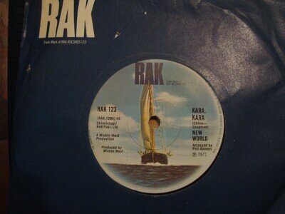 NEW WORLD, KARA KARA, RAK RECORDS 1971 MINT UNPLAYED