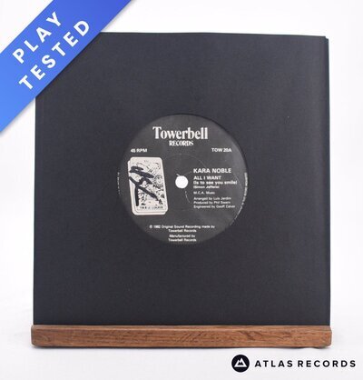 Kara Noble - All I Want (Is To See You Smile) - 7" Vinyl Record - Plain