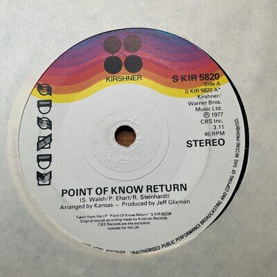 KANSAS - POINT OF KNOW RETURN - 1977 KIRSHNER