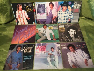 9 x LIONEL RICHIE 7" SINGLES MOTOWN 1982-1986 ALL EXCELLENT/MINT CONDITION