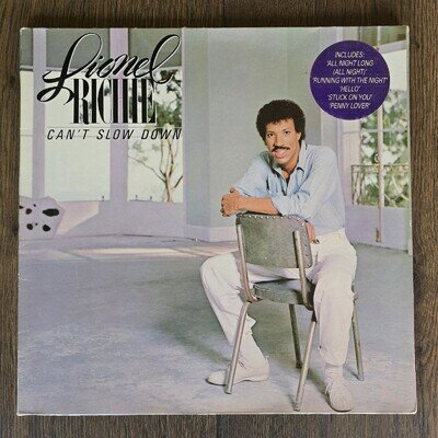 Lionel Richie Album - Vinyl Lp - Can't Slow Down - NM-/EX
