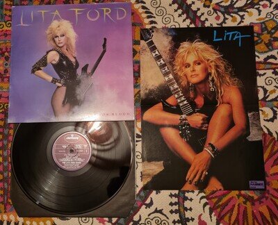 LITA FORD - Out For Blood - Original 1983 UK Pressing + Metal Hammer Poster - EX