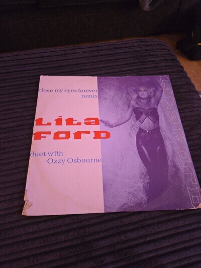 Lita Ford With Ozzy Osbourne - 12" Vinyl - Close My Eyes Forever (Remix)