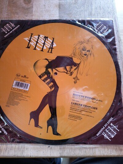 Lita Ford Shot of Poison Picture Disc 12" Vinyl Record PT 49130 (1991)