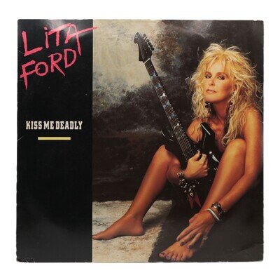 Lita Ford, Kiss Me Deadly Vinyl Record, 12", Single release, Dreamland Records