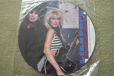 LITA FORD & OZZY OSBOURNE – CLOSE MY EYES FOREVER Picture Disc 12″– Nr MINT 1989