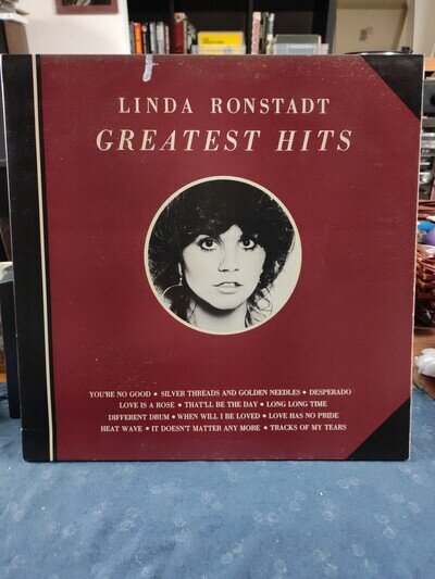 Linda Ronstadt Greatest Hits Vinyl LP G/F Textured Slv. UK Press A1/B1 VG+/VG+