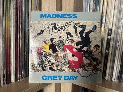 Madness Grey Day 7” Vinyl Signed by Suggs, Mike Barson and Mark Bedders Bedford