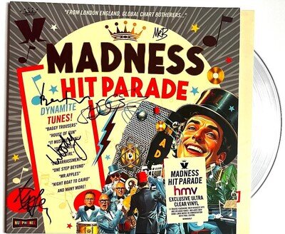 MADNESS Hit Parade Ultra Clear HAND SIGNED Vinyl HMV Exclusive! AUTOGRAPHED