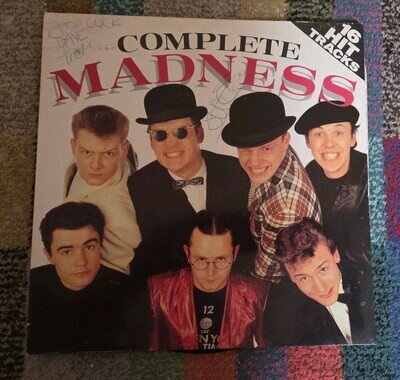 Complete Madness Lp Vinyl Record 1979 Stiff Records Signed By Suggs