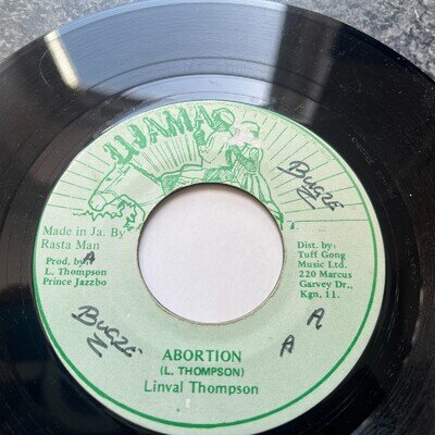Linval Thompson Abortion 1984 Ujama Jamaica Vinyl 7" 45 Single Reggae