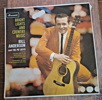 Bill Anderson Bright Lights And Country Music UK LP - BRUNSWICK LAT 8635