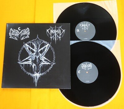 LEVIATHAN / CREBAIN 2LPs US Anti-Xtian Terror Records AXTR666-004 Ltd Ed Repress