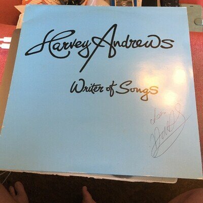 HARVEY ANDREWS WRITER OF SONGS VINYL LP RECORD SIGNED ON FRONT COVER