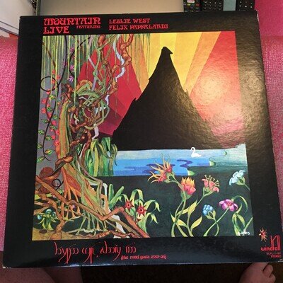 MOUNTAIN LIVE JAPANESE VINYL LP RECORD + 7" SINGLE PROMO INSERT BOOK LESLIE WEST