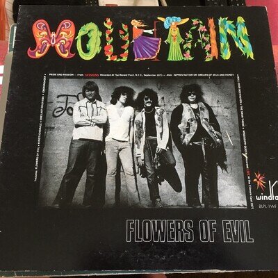 MOUNTAIN FLOWERS OF EVIL LP RECORD WINDFALL JAPANESE ISSUE LESLIE WEST