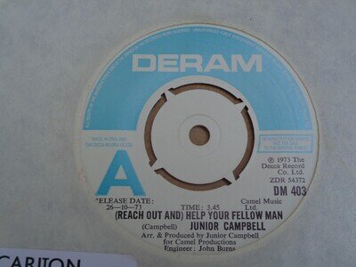 Junior Campbell - (Reach Out And Help) Your Fellow Man - Deram Demo 45