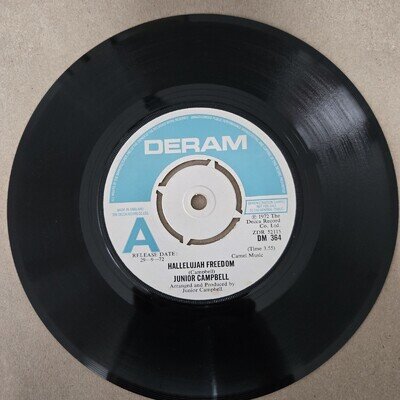 Junior Campbell Hallelujah Freedom 7" Vinyl Single Promo VG+