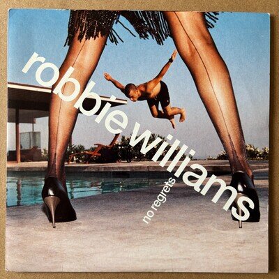 ROBBIE WILLIAMS - No Regrets - Rare UK 1998 1st Pressing Vinyl - Take That