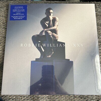 Robbie Williams XXV Vinyl 2LPs 12” Transparent Blue (2022) New & Sealed