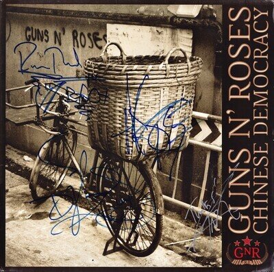 GUNS N' ROSES Vinyl LP AXL ROSE Bumblefoot Richard Fortus Ashba Autograph SIGNED