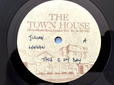 JULIAN LENNON 1986 UK RARE ACETATE TOWN HOUSE 7" VINYL DEMO 10" THE BEATLES ROCK