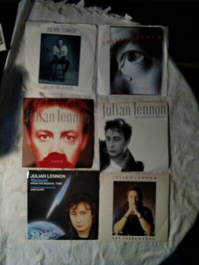 JULIAN LENNON 6 X 7INCH VINYL SINGLES 1980/90s VIRGIN PICTURE SLEEVES ALL LISTED