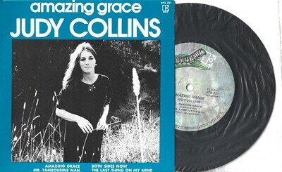 Judy Collins Amazing Grace Rare 1973 Australia 7" 45 EP PC Import EX/EX Electra