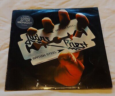 1980 JUDAS PRIEST BRITISH STEEL VINYL LP HEAVY METAL ROCK