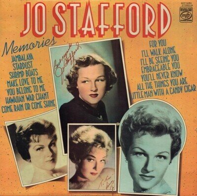 Jo Stafford - Memories Vinyl Records Jo Stafford