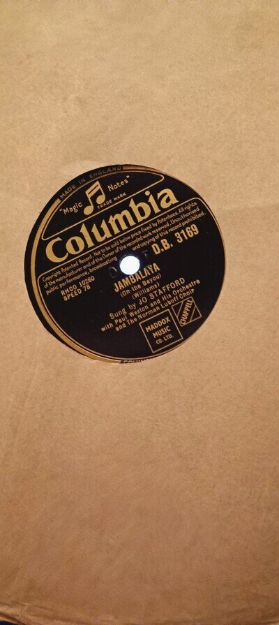Jo Stafford - Jambalaya (On the bayou) / Early Autumn 78RPM Columbia