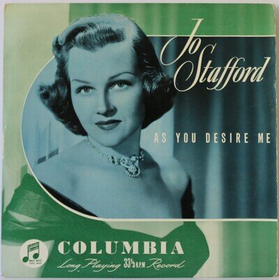 JO STAFFORD "AS YOU DESIRE ME" 10" VINYL LP (COLUMBIA)