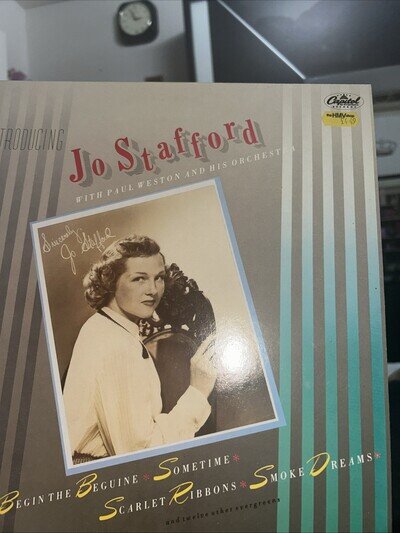Jo Stafford - Introducing w/Paul Weston Orch, Vinyl Mono LP, EMS 1273, 1987