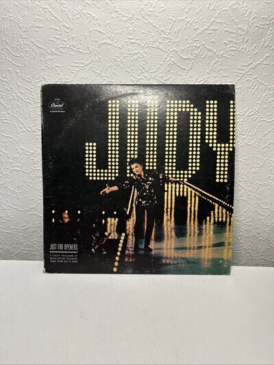 JUDY GARLAND Just For Openers Capitol Records LP Vinyl - Vintage